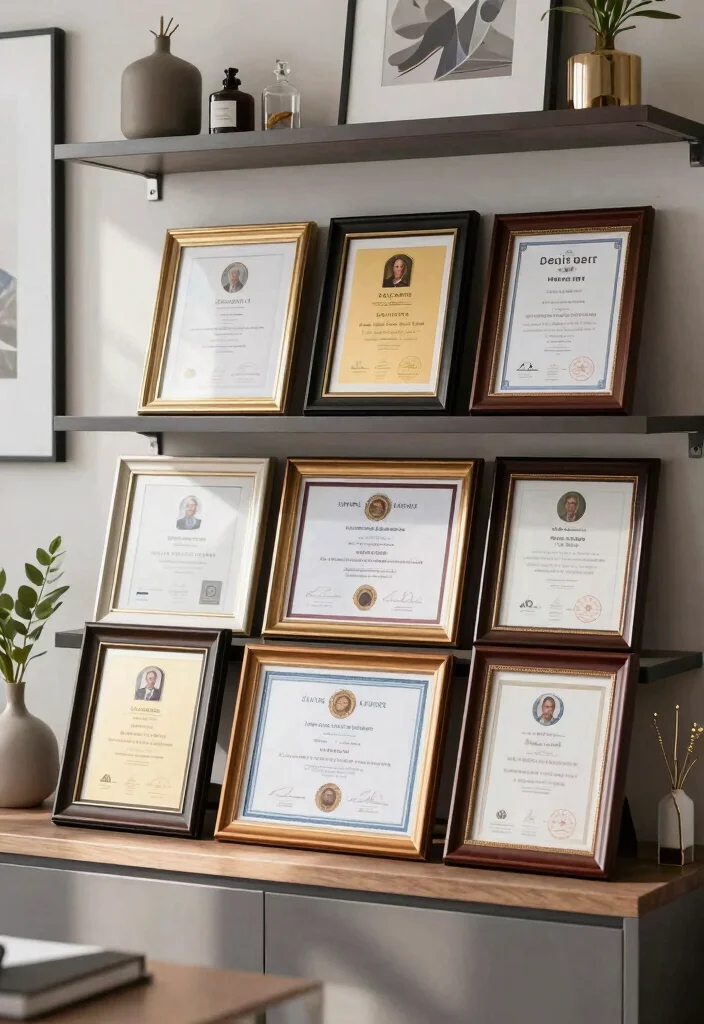28 Home Office Arredamento Ideas Elegant Italian Style - 26. Creative Display of Awards or Achievements 1