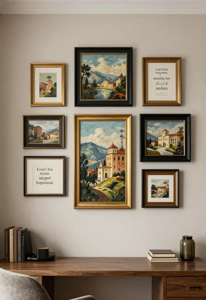 28 Home Office Arredamento Ideas Elegant Italian Style - 3. Artistic Wall Decor 1