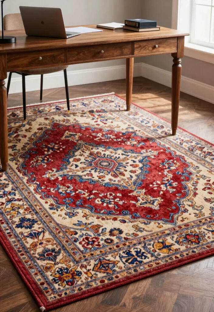28 Home Office Arredamento Ideas Elegant Italian Style - 8. Stylish Area Rugs 1
