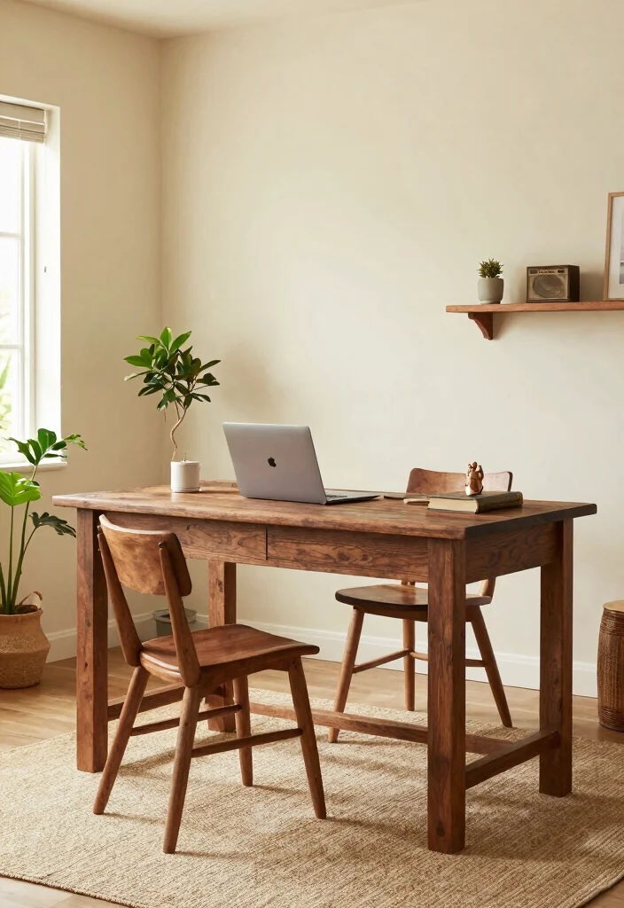 28 Home Office Color Scheme Ideas: Find Your Perfect Tone - 14. Rustic Brown 1