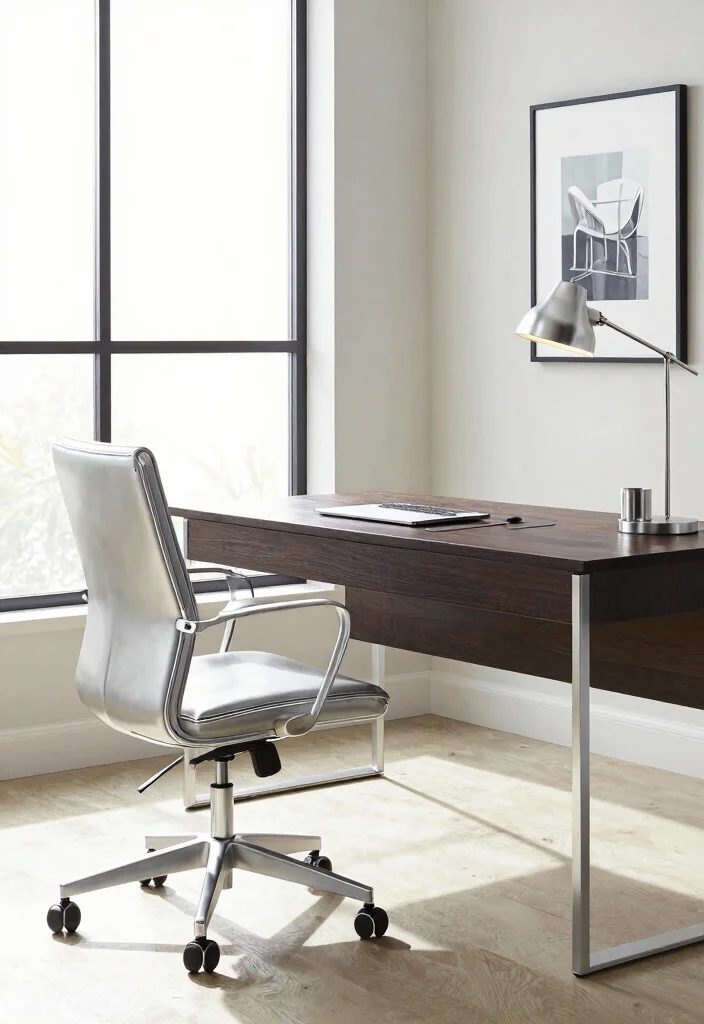 28 Home Office Color and Wall Ideas Fresh Inspiration - 25. Elegant Silver: Modern and Chic 1
