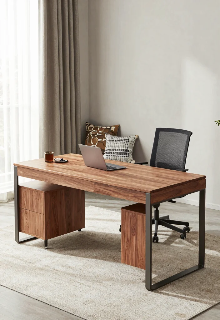 28 L Shape Desk Office Layout Ideas for Small Spaces - 15. Textural Layers 1