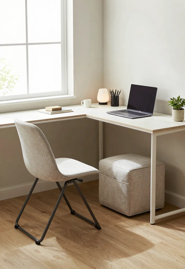 28 L Shape Desk Office Layout Ideas for Small Spaces - 2. Multi-Functional Furniture 1