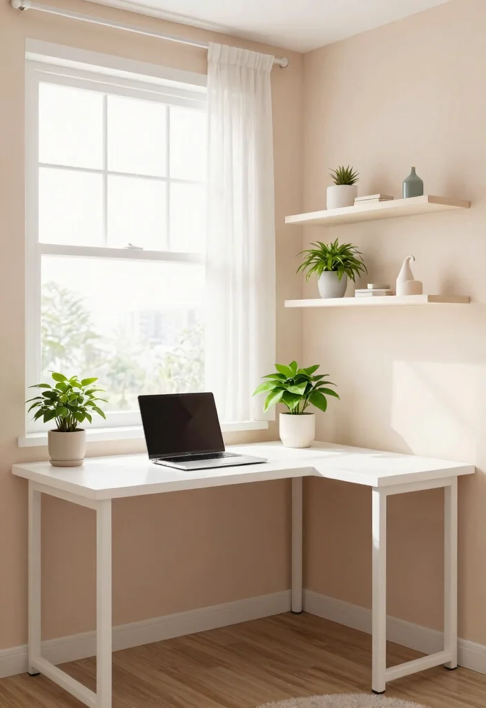 28 L Shape Desk Office Layout Ideas for Small Spaces - 5. Bright and Breezy Aesthetic 1