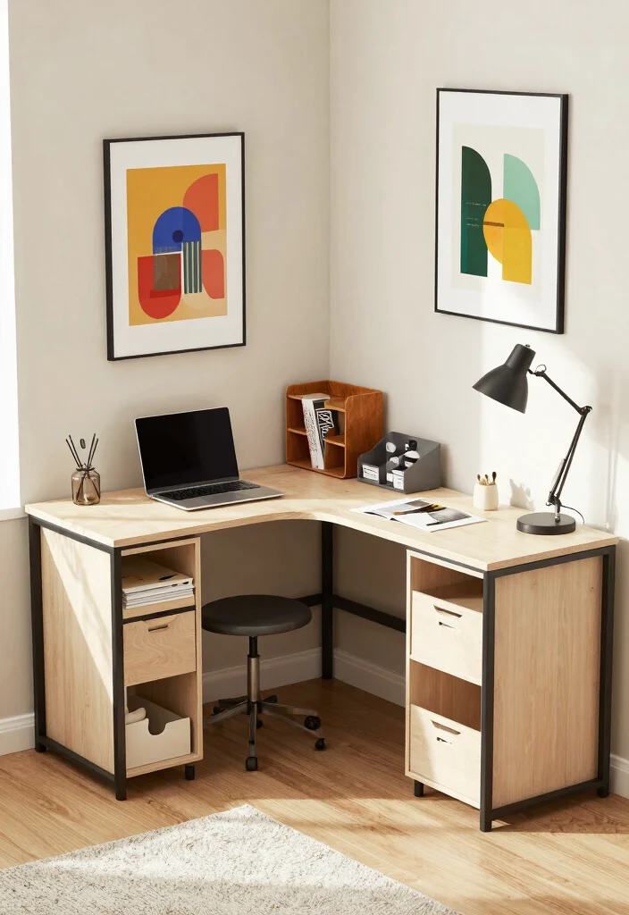 28 L Shape Desk Office Layout Ideas for Small Spaces - 6. Function Meets Fashion 1
