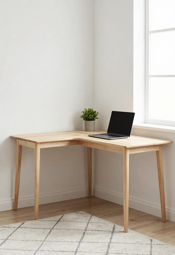 28 L Shape Desk Office Layout Ideas for Small Spaces - 7. Scandinavian Minimalism 1