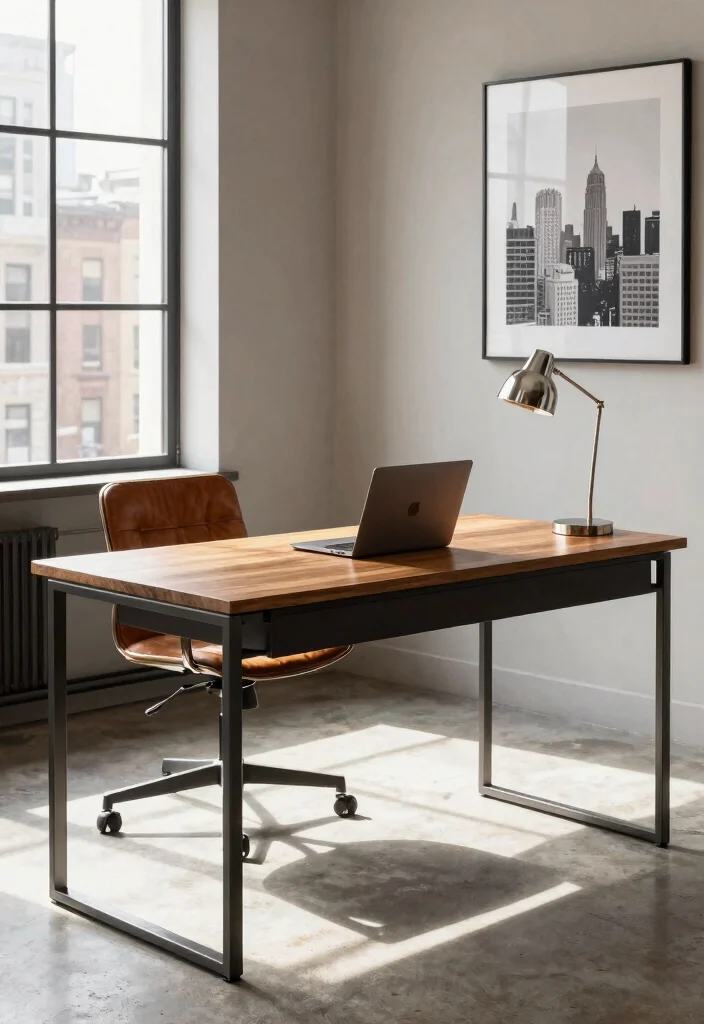 28 L Shape Desk Office Layout Ideas for Small Spaces - 8. Urban Chic 1