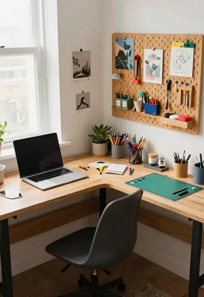 28 L Shape Desk Office Layout Ideas for Small Spaces - 9. Dual-Function Workstation 1