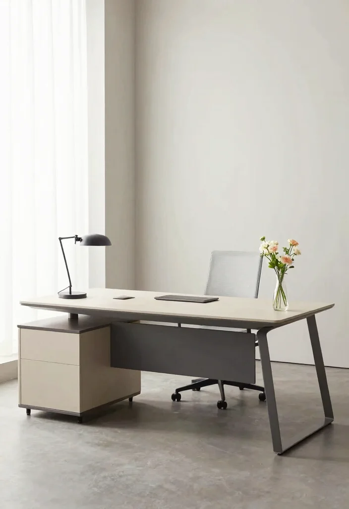 28 L Shape Office Table Design Ideas for Any Room - 28. Elegance in Simplicity 1