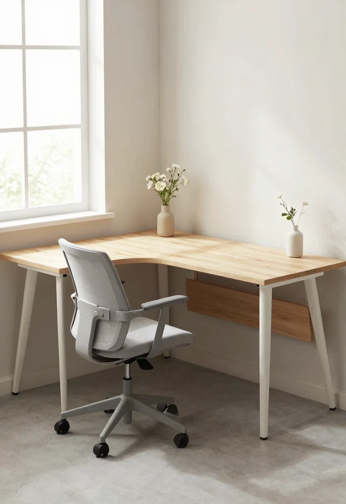 28 L Shape Office Table Design Ideas for Any Room - 5. Scandinavian Simplicity 1