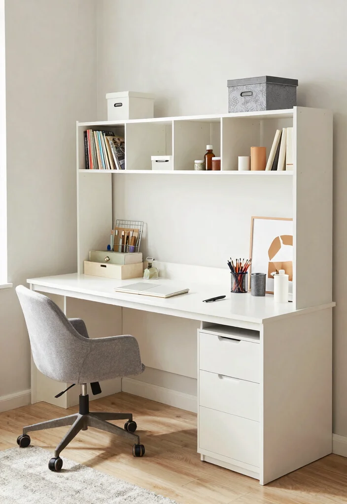 28 Long Desk Home Office Ideas Spacious and Stylish - 11. Functional Multi-Use Long Desk 1