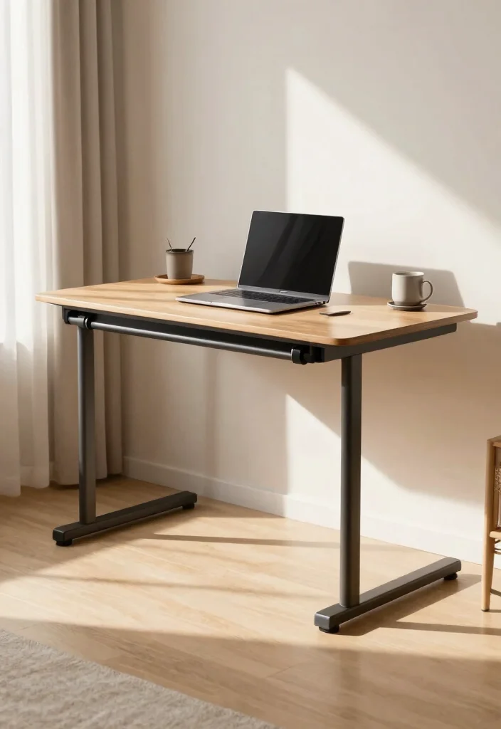 28 Modern Unique Office Table Design Ideas that Stand Out - 16. Portable Desks 1