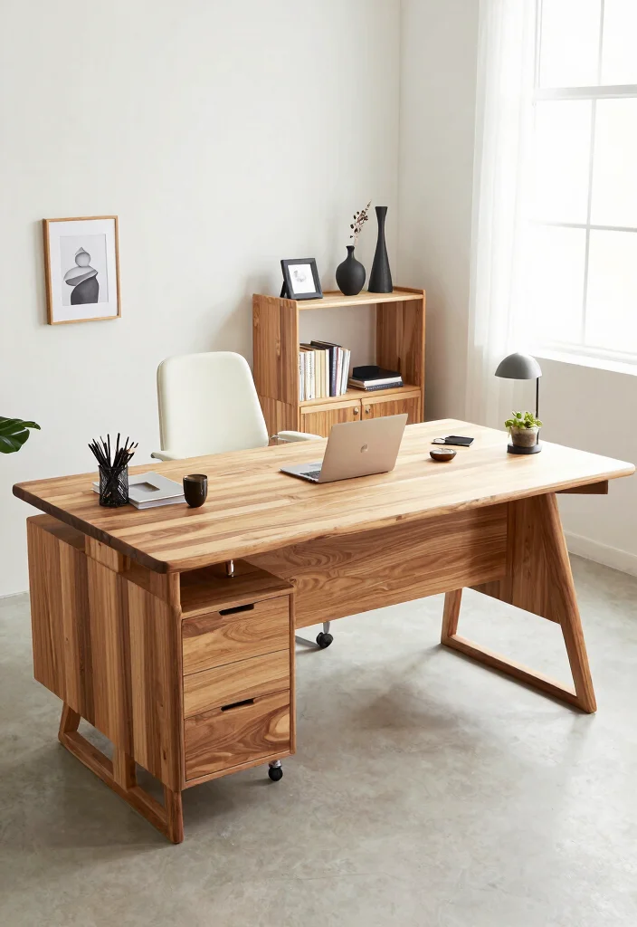 28 Modern Unique Office Table Design Ideas that Stand Out - 18. Custom-Built Desks 1