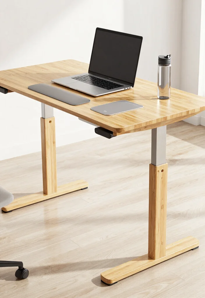 28 Modern Unique Office Table Design Ideas that Stand Out - 3. Ergonomic Standing Desks 1