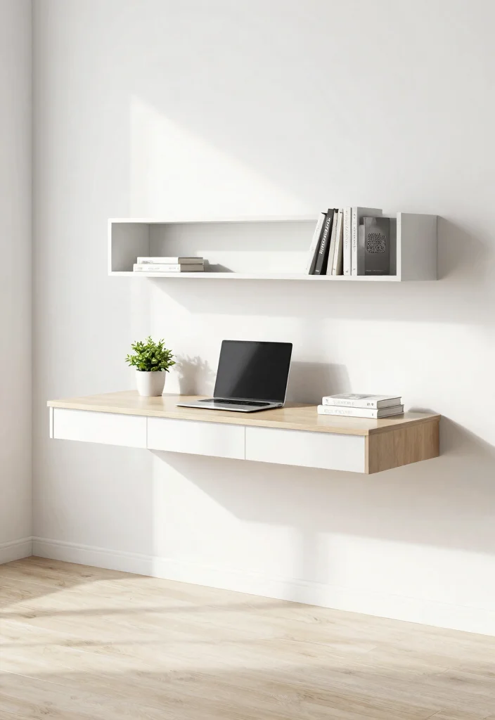 28 Modern Unique Office Table Design Ideas that Stand Out - 8. Floating Desks 1