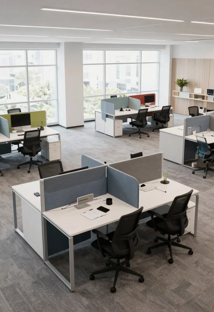 28 Office Staff Table Design Ideas Modern and Functional - 15. Modular Office Furniture 1