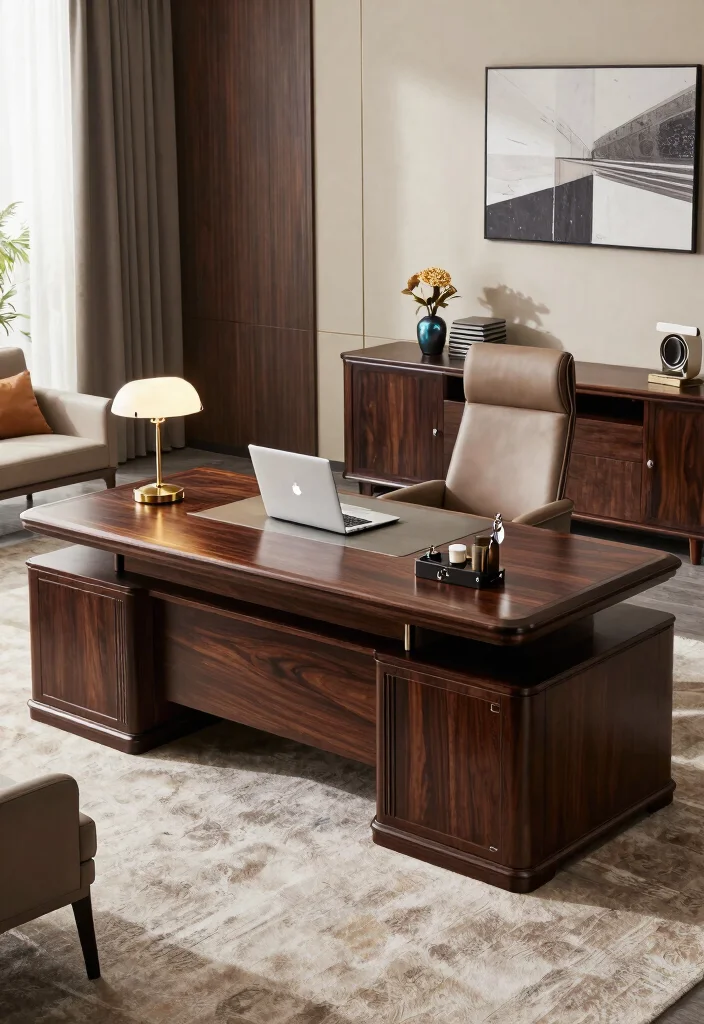28 Office Staff Table Design Ideas Modern and Functional - 18. Elegant Executive Desks 1