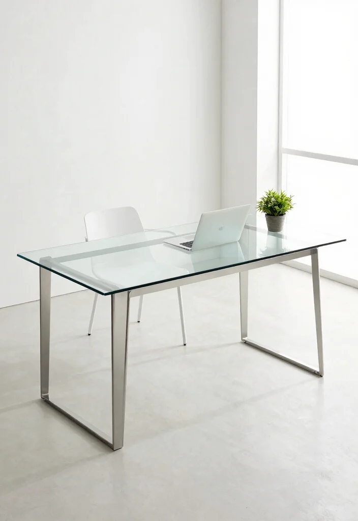 28 Office Staff Table Design Ideas Modern and Functional - 25. Contemporary Glass Desks 1