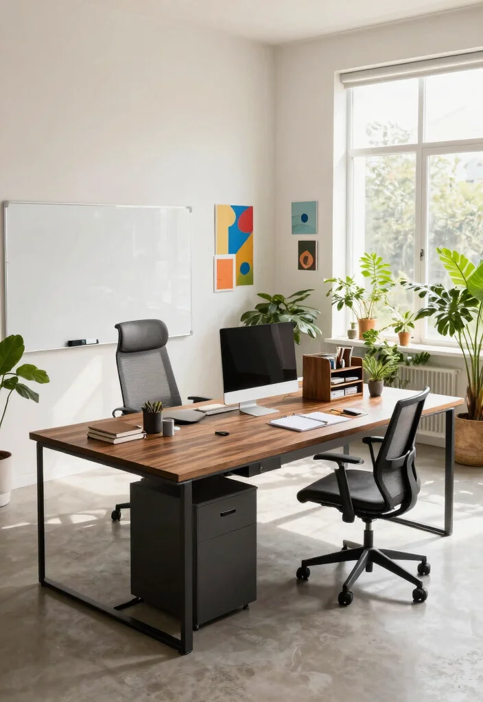 28 Office Staff Table Design Ideas Modern and Functional - 3. L-Shaped Desk for Collaborative Spaces 1