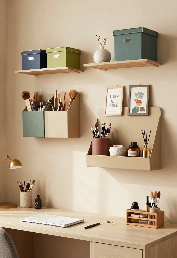 28 Office and Makeup Room Combo Ideas Dual Purpose Glam - 15. Functional Decor: Merging Style with Utility 1