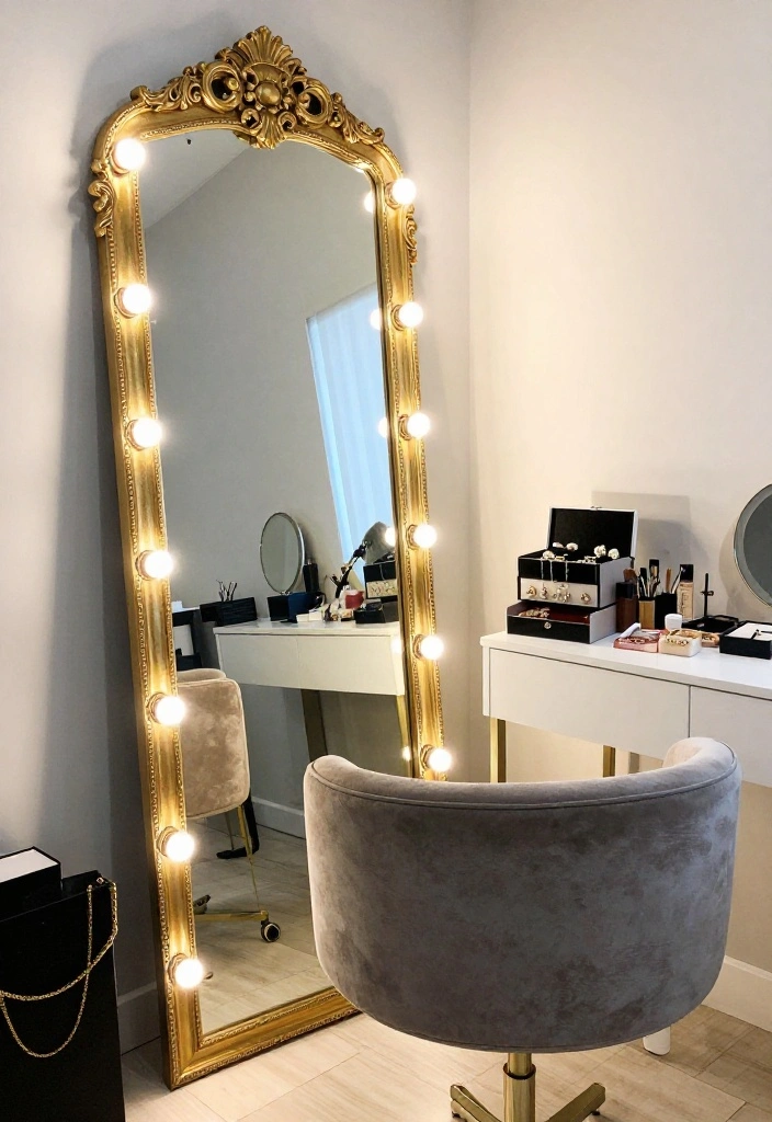 28 Office and Makeup Room Combo Ideas Dual Purpose Glam - 17. Incorporate a Boudoir for Dressing Up 1