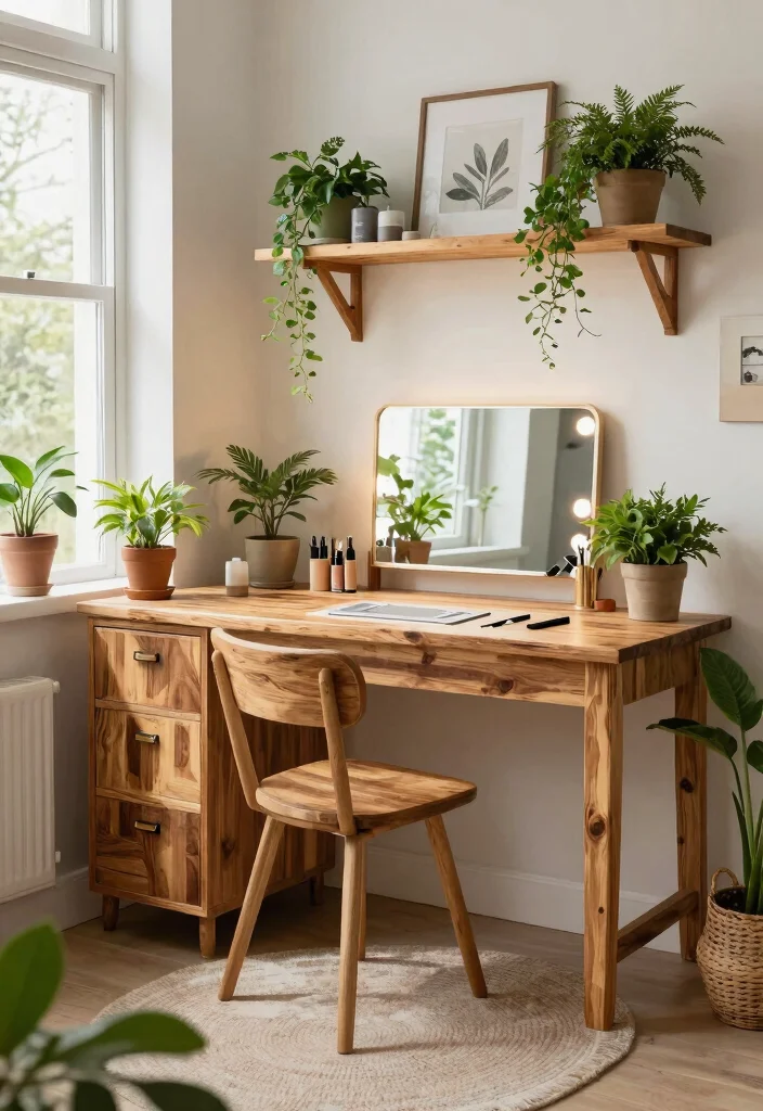 28 Office and Makeup Room Combo Ideas Dual Purpose Glam - 26. Go Green: Eco-Friendly Decor Choices 1