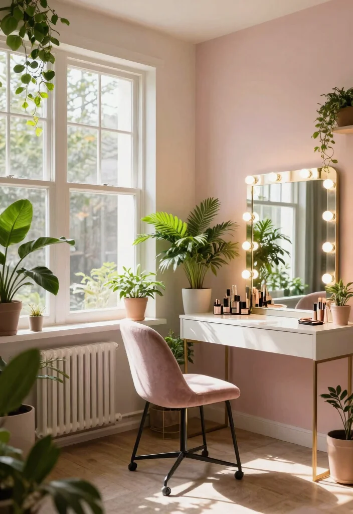 28 Office and Makeup Room Combo Ideas Dual Purpose Glam - 4. Light and Bright: Embrace Natural Light 1