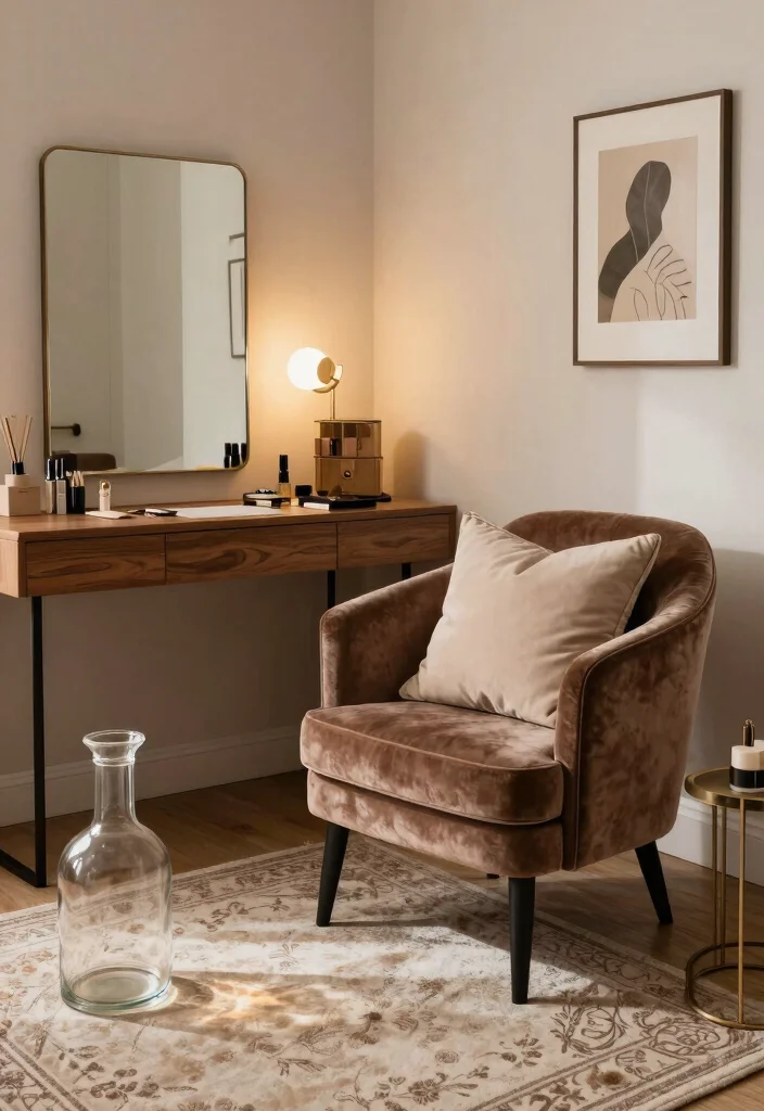 28 Office and Makeup Room Combo Ideas Dual Purpose Glam - 6. Textured Layers for Depth 1