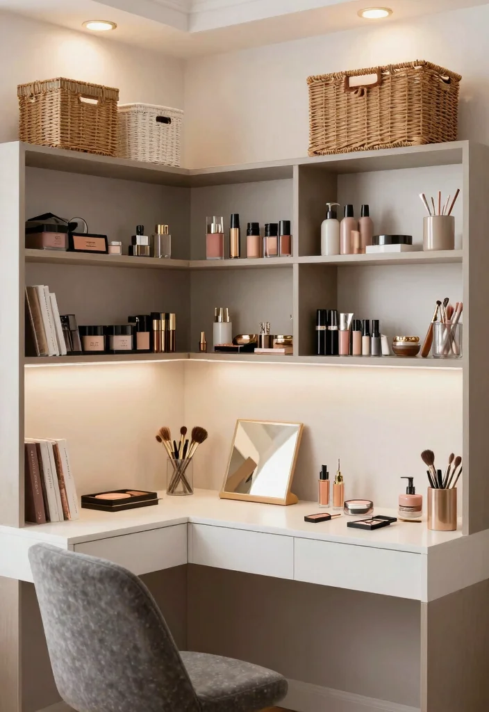 28 Office and Makeup Room Combo Ideas Dual Purpose Glam - 9. Stylish Storage Solutions 1
