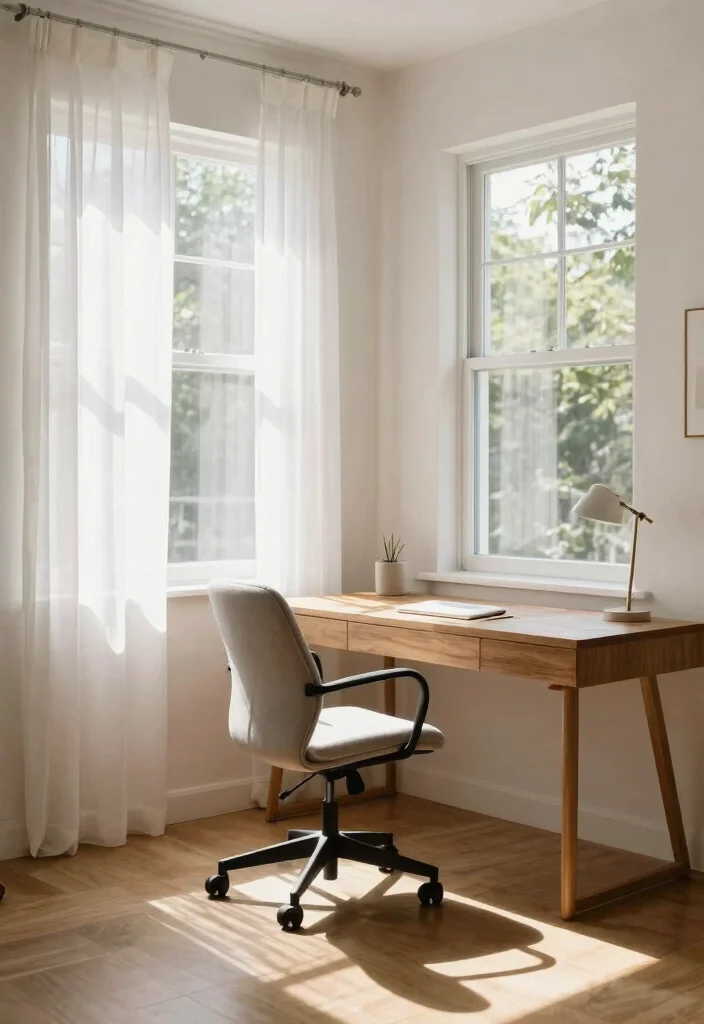 28 Outdoor and Sunroom Home Office Ideas for a Bright Workspace - 2. Natural Light: Harness Sunlight in Your Workspace 1