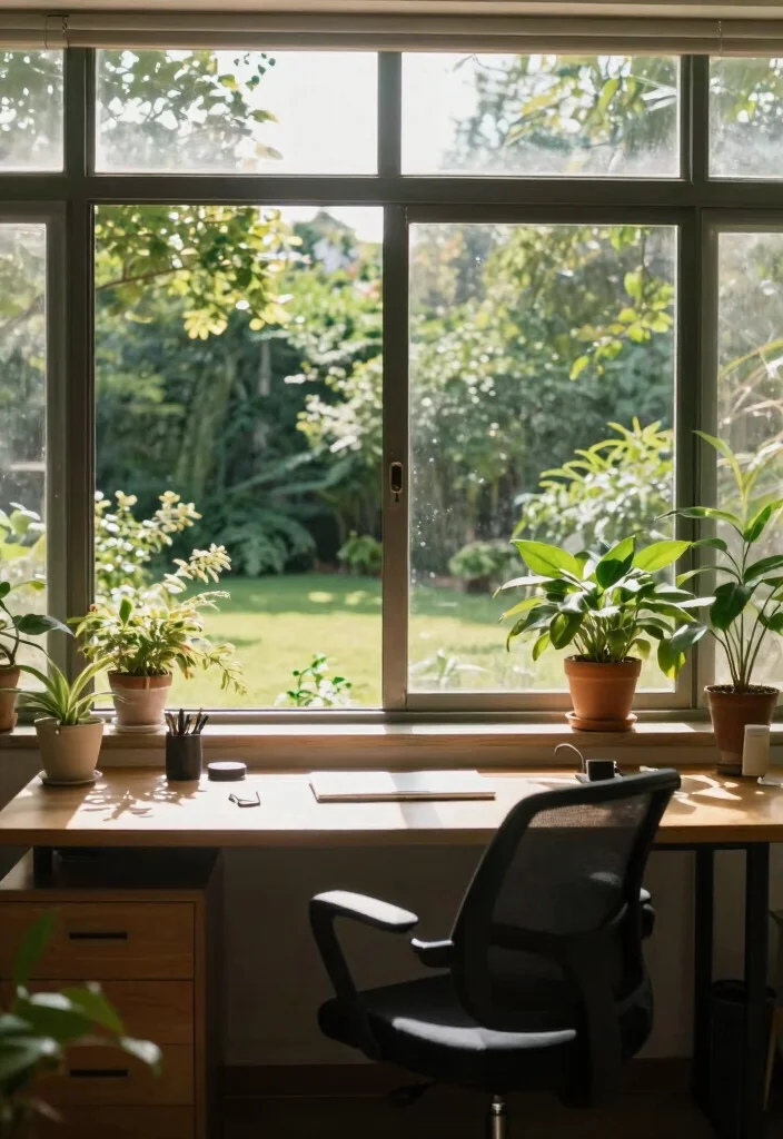 28 Outdoor and Sunroom Home Office Ideas for a Bright Workspace - 22. Bright Outdoor Views 1