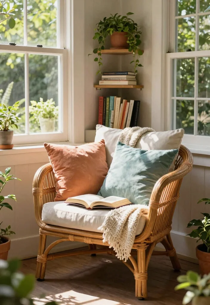 28 Outdoor and Sunroom Home Office Ideas for a Bright Workspace - 4. Cozy Reading Nook 1