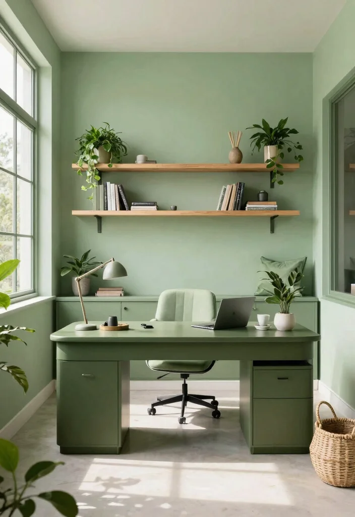 28 Outdoor and Sunroom Home Office Ideas for a Bright Workspace - 5. Monochromatic Color Schemes 1