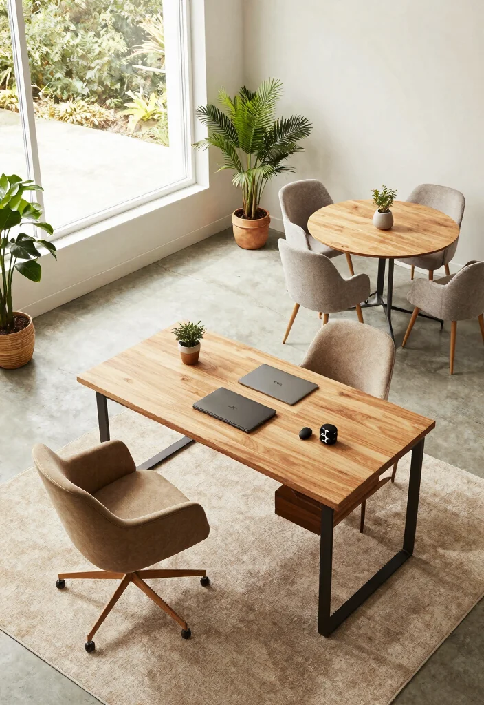 28 Outdoor and Sunroom Home Office Ideas for a Bright Workspace - 6. Functional Layouts: Zoning Your Space 1