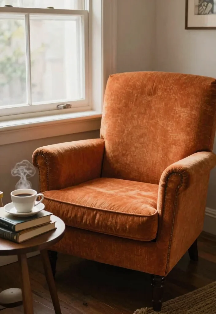 28 Retro Home Office Ideas Vintage Style and Modern Function - 15. Cozy Reading Nook 1