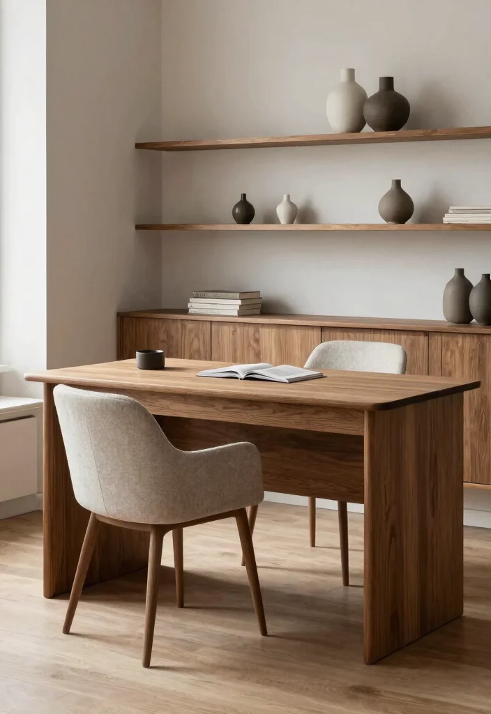 28 Scandinavian Home Office Ideas: Calm, Clean, and Cozy - 22. High-Quality Materials 1