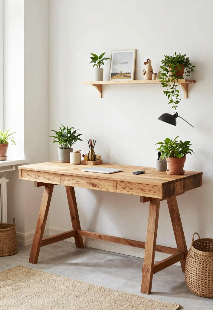 28 Scandinavian Home Office Ideas: Calm, Clean, and Cozy - 26. Sustainable Decor Choices 1