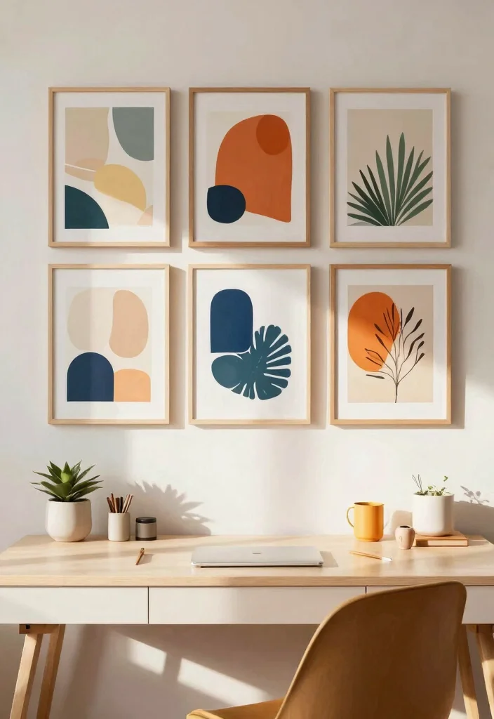28 Scandinavian Home Office Ideas: Calm, Clean, and Cozy - 7. Art and Inspiration 1
