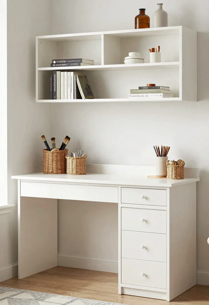 28 Writing Desk Ideas Beautiful and Inspiring Setups - 18. Smart Storage 1