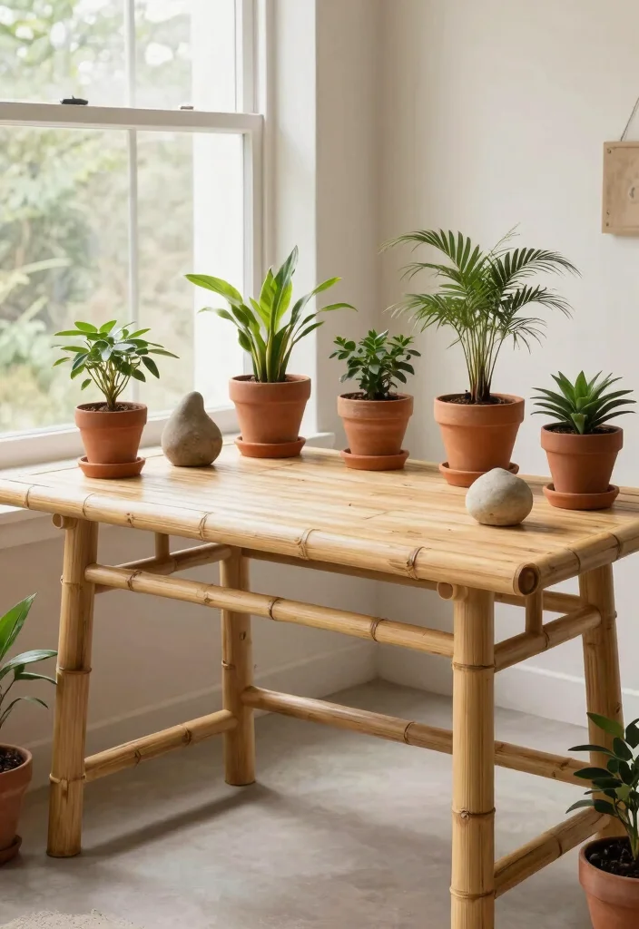 28 Writing Desk Ideas Beautiful and Inspiring Setups - 22. Nature-Inspired 1
