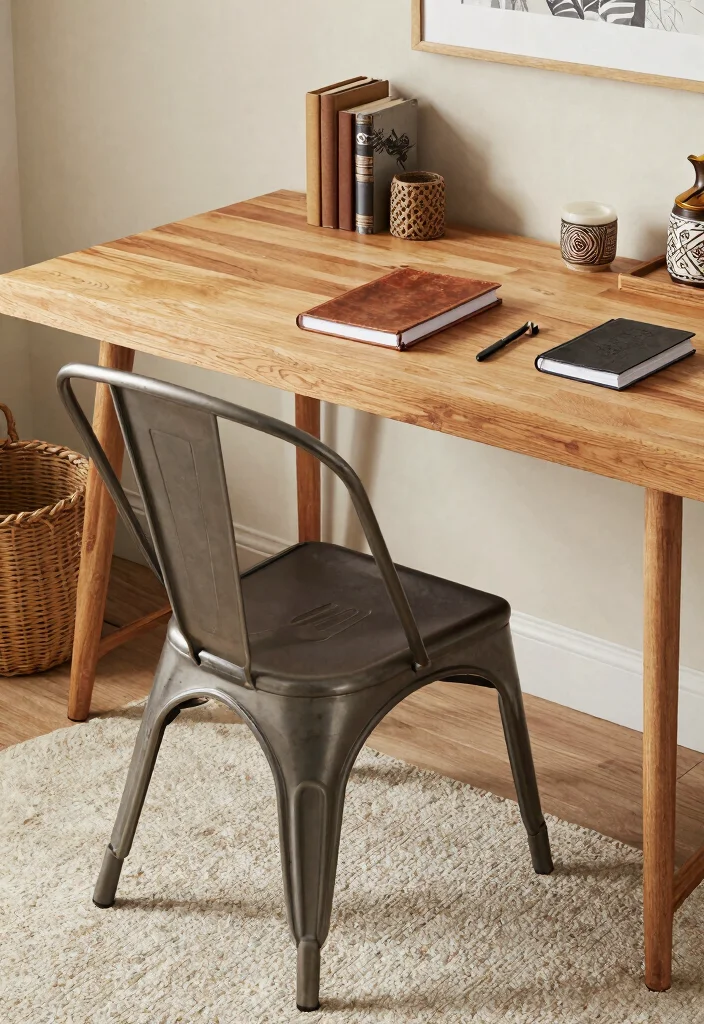 28 Writing Desk Ideas Beautiful and Inspiring Setups - 23. Mixed Textures 1