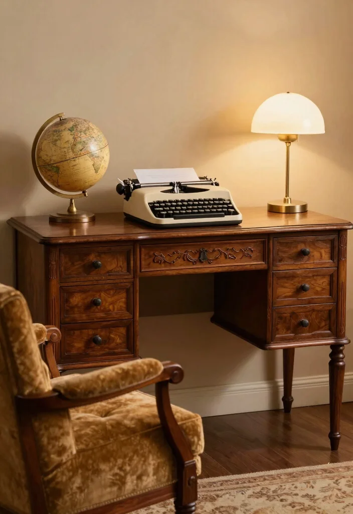 28 Writing Desk Ideas Beautiful and Inspiring Setups - 6. Vintage Vibes 1