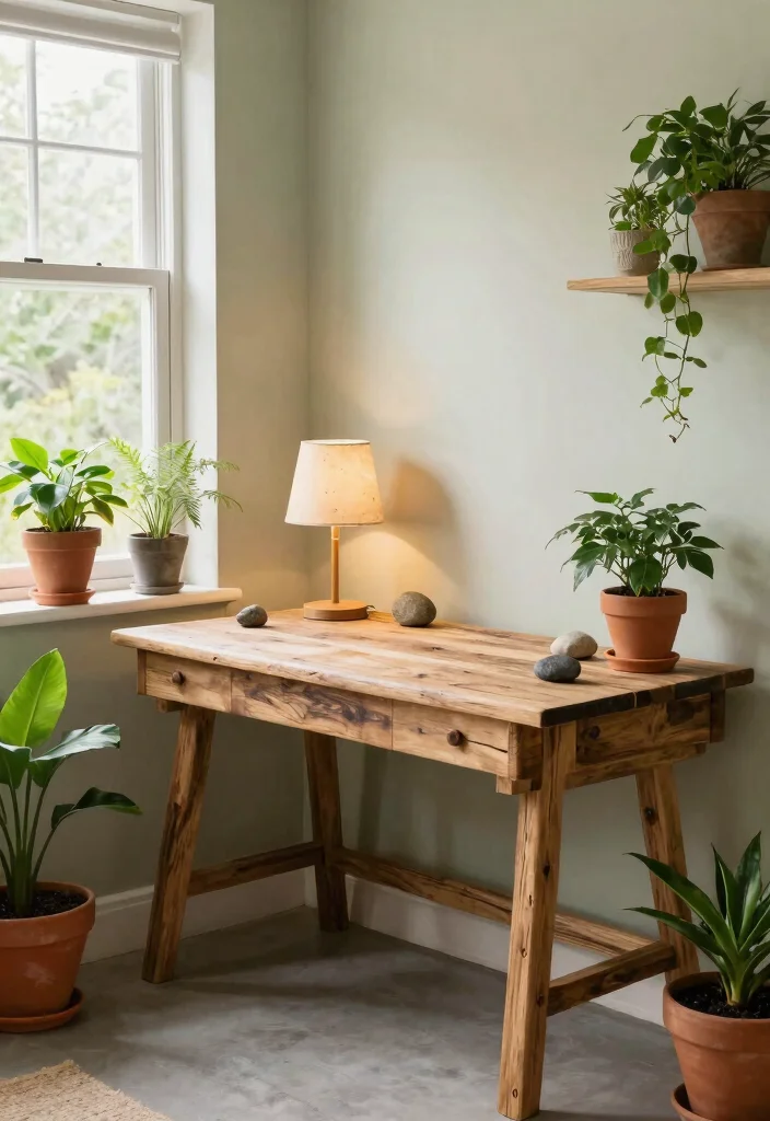 28 Writing Desk Ideas Beautiful and Inspiring Setups - 7. Nature's Touch 1