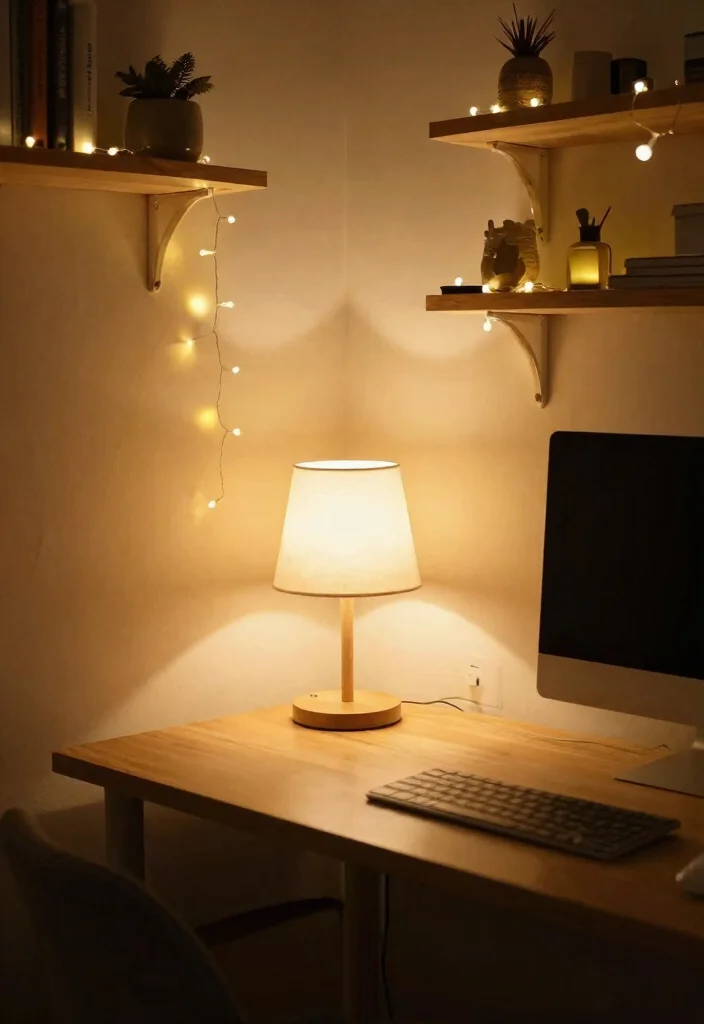 29 Bedroom Desk Ideas for a Cozy Workspace in Your Room - 23. The Warm Glow 1