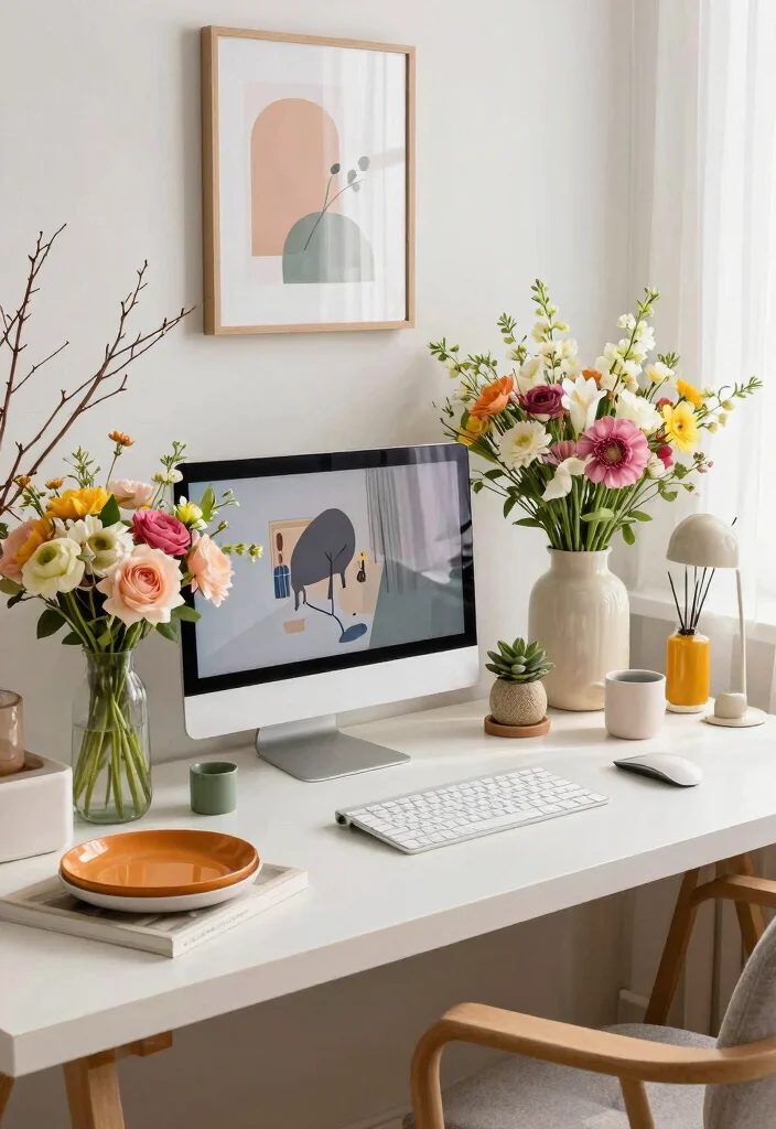 29 Bedroom Desk Ideas for a Cozy Workspace in Your Room - 25. Seasonal Decor 1