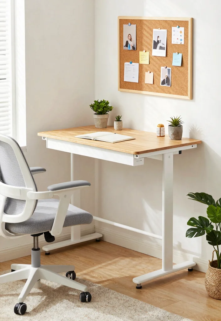 29 Corner Desk Home Office Ideas Smart Use of Every Space - 3. Compact Folding Desk for Small Spaces 1