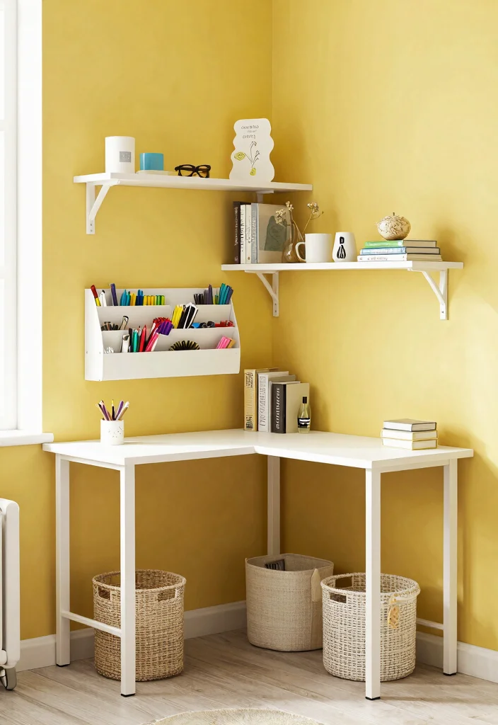 29 Corner Desk Home Office Ideas Smart Use of Every Space - 6. Corner Desk with Creative Storage Solutions 1