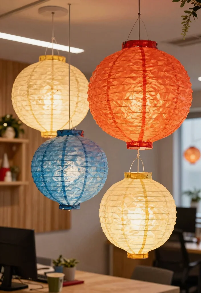 29 Diwali Office Decoration Concepts Festive and Beautiful - 1. Eco-Friendly Paper Lanterns 1