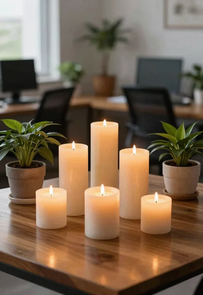 29 Diwali Office Decoration Concepts Festive and Beautiful - 16. Eco-Friendly Candles 1