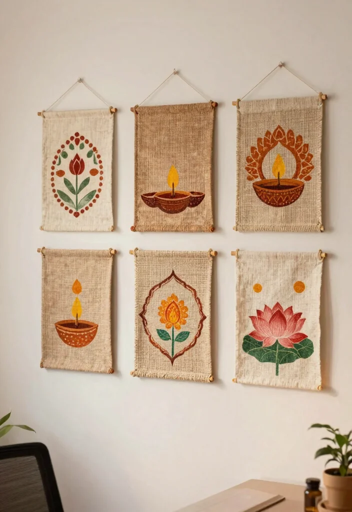 29 Diwali Office Decoration Concepts Festive and Beautiful - 7. Eco-Friendly Wall Hangings 1